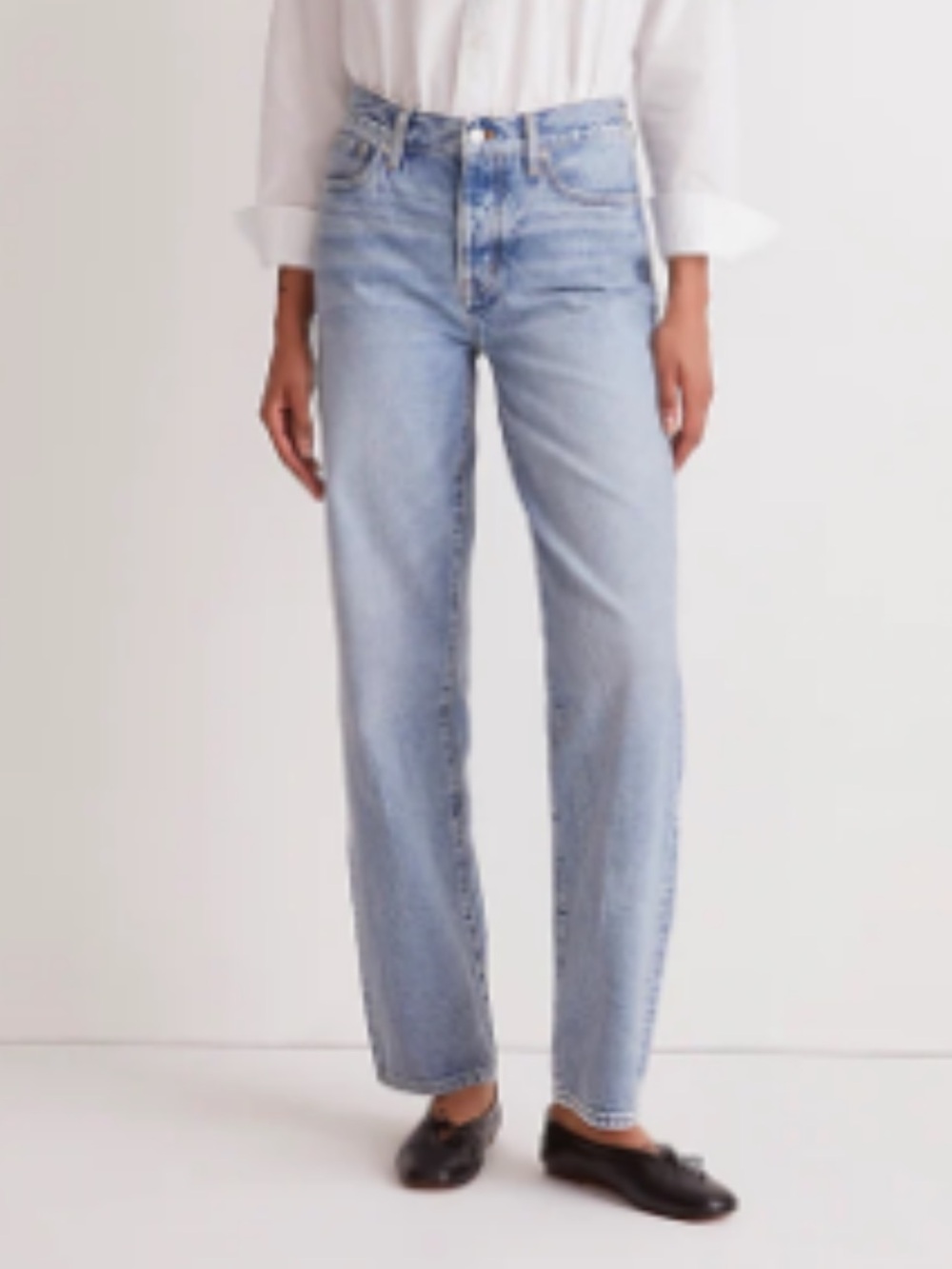 Madewell Light Wash Low Slung Baggy Jeans